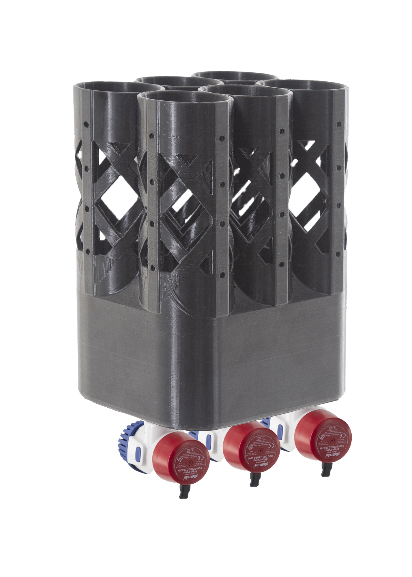 6 Bank Tuna Cage 6 pack Small Tuna Tube set Tuna tube that holds 6 small baits, perfect for bullet bonito used in Wahoo and King Mackerel Fishing