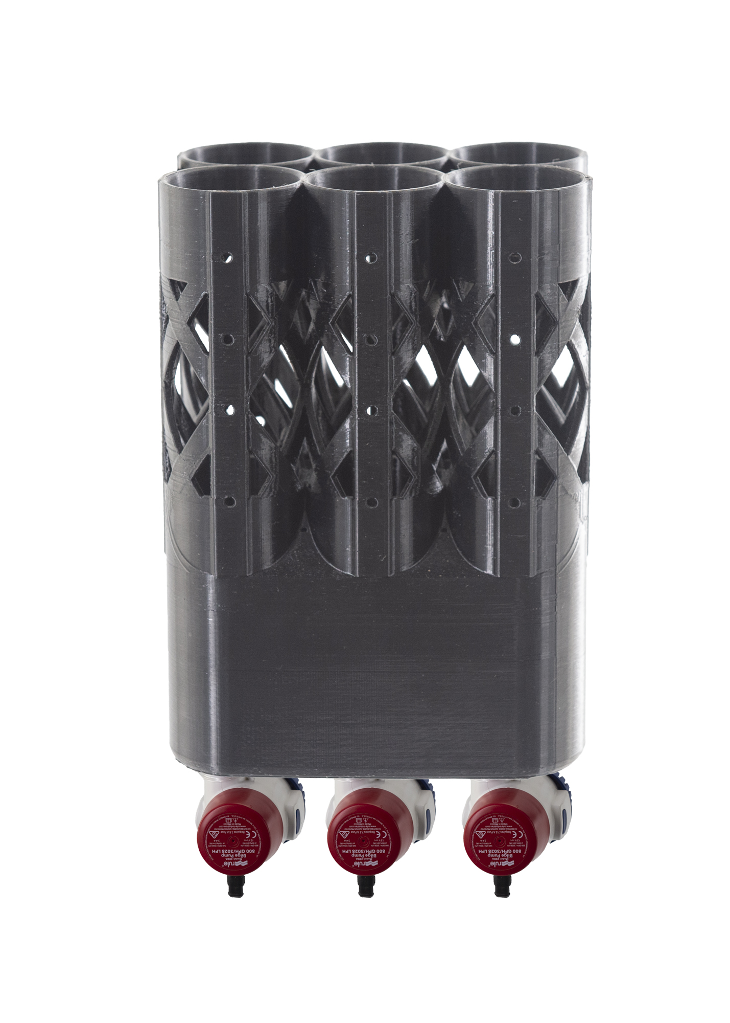 6 Bank Tuna Cage 6 pack Small Tuna Tube set Bonito tube that holds 6 small baits, perfect for bullet bonito used in Wahoo and King Mackerel Fishing