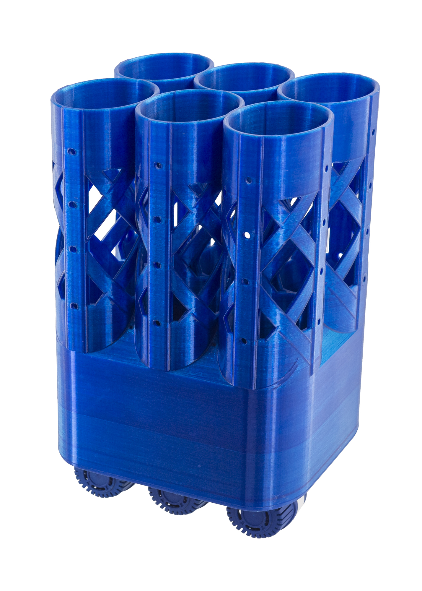 Hold 6 bullet bonito with this 6 bank tuna cage! Bonito tube that holds 6 small baits, perfect for bullet bonito used in Wahoo and King Mackerel Fishing